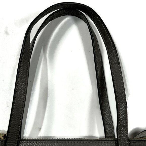 Kate Spade Gray Pebbled Leather Purse Handbag Shoulder Zipper Pockets Dividers - Picture 16 of 16